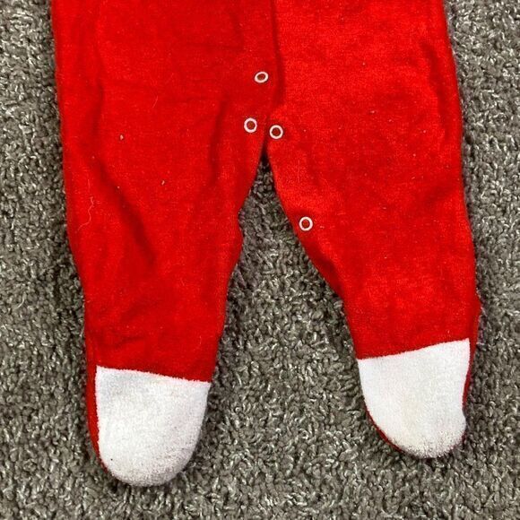 Vintage 1980s Trimfit “My First Christmas” Red Terry One Piece Outfit USA - Picture 7 of 12